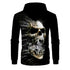 Halloween costumes Hoodies Casual Scary Halloween 2019 Slim Fit Hooded Sweatshirt Skull Smoker - menochic